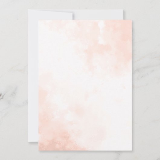 キンセアニラピンクフローラ金ゴールドドレス15誕生日 招待状 (裏面)