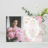 キンセアニラピンク赤面バラプリンセスミクリン 招待状 (スタンド正面)