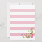 キンセアニラピンク&ホワイトストライプ招待状 招待状 (裏面)
