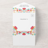 キンセアニラフェスタフローラローライダー日付を保存 オールインワン招待状 (外側)