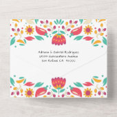 キンセアニラフェスタフローラローライダー日付を保存 オールインワン招待状 (裏面)