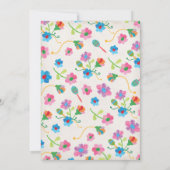 キンセアニラフェスタ誕生日パーティー刺繍付き 招待状 (裏面)