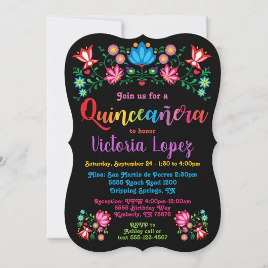 キンセアニラフェスタ誕生日パーティー風俗花 招待状 (正面)