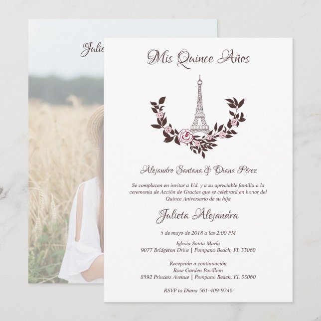 キンセアニラフォトレッドクラシックシックパリエッフェル (正面/裏面)