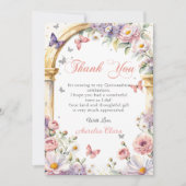 キンセアニラフラワーズバタフライ薄紫プリンセス サンキューカード (正面)