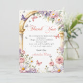 キンセアニラフラワーズバタフライ薄紫プリンセス サンキューカード (スタンド正面)