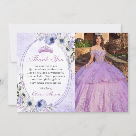 キンセアニラフローラバターフェイティアラサンキューカード 招待状 (正面)