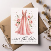 キンセアニラフローラバラ金ゴールドドレス日付を保存 ポストカード