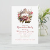 キンセアニラフローラピンセスクラウン15誕生日 招待状 (スタンド正面)