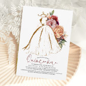 キンセアニラフローラ金ゴールドドレス15誕生日 招待状