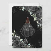 キンセアニラブラックフローラバラズガウンシルバークラウン 招待状 (裏面)