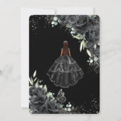 キンセアニラブラックフローラバラブラウンタンプリンセス 招待状 (裏面)