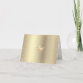 キンセアニラブラック金ゴールドグリッターホイルスクリプトエレガント サンキューカード (裏面)