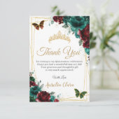 キンセアニラブルガンディエメラルドフローラ16位誕生日 サンキューカード (スタンド正面)