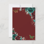 キンセアニラブルガンディエメラルドフローラ16位誕生日 サンキューカード (裏面)