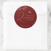 キンセアニラブルガンディーレッドフローラ ラウンドシール (バッグ)