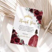 キンセアニラブルゴーニュフローラ金ゴールドプリンセスドレス サンキューカード