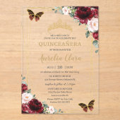 キンセアニラブルゴーニュ赤面フローラプリンセスティアラ アクリル招待状