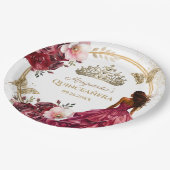 キンセアニラブルゴーニュ赤面金ゴールドフローラプリンセス ペーパープレート (アングル)
