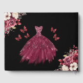 キンセアニラブルゴーニュ金ゴールドプリンセスフローラ ゲストブック (裏面)