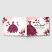 キンセアニラブルゴーニュ金ゴールドプリンセスフローラ ゲストブック (全面)