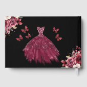 キンセアニラブルゴーニュ金ゴールドプリンセスフローラ ゲストブック (裏面)