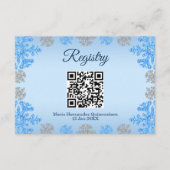 キンセアニラブルーシルバーウィンタースノーフレークレジストリ エンクロージャーカード (正面)