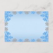 キンセアニラブルーシルバーウィンタースノーフレークレジストリ エンクロージャーカード (裏面)