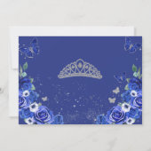 キンセアニラブルーバラフローラプリンセス写真 招待状 (裏面)