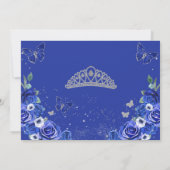 キンセアニラブルーフローラプリンセス蝶の写真 サンキューカード (裏面)