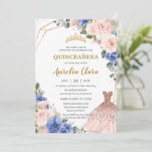 キンセアニラブルー王室の赤面フローラボールガウン 招待状 (スタンド正面)