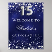 キンセアニラブルー銀色の星ウェルカムパーティー ポスター (正面)