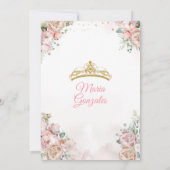 キンセアニラプリンセスシャンパンアンド赤面ピンク 招待状 (裏面)