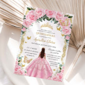 キンセアニラプリンセスピンクローズフローラヴィンテージ金ゴールド 招待状