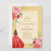 キンセアニラプリンセスフローラレッドイエロー 招待状 (正面)