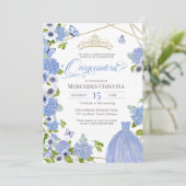 キンセアニラプリンセスブルーガーデンバタフライティアラ 招待状 (スタンド正面)