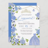 キンセアニラプリンセスブルーガーデンバタフライティアラ 招待状 (正面/裏面)