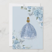 キンセアニラベビーソフトブルーフローラプリンセス15 16 招待状 (裏面)