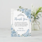 キンセアニラベビーブルーフローラスウィート16シンデレラ サンキューカード (スタンド正面)