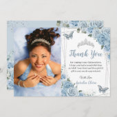 キンセアニラベビーブルーフローラバタフライ写真16日 サンキューカード (正面/裏面)