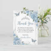 キンセアニラベビーブルーフローラ蝶スウィート16 サンキューカード (スタンド正面)