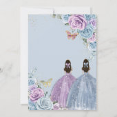 キンセアニラベビーブルー薄紫パープルフローラツインズ 招待状 (裏面)