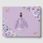 キンセアニラベンダー薄紫パープルフローラプリンセス ゲストブック (裏面)