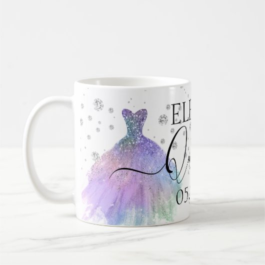 キンセアニラマグ誕生日パーティーのパーソナライズされた好意 コーヒーマグカップ (左)