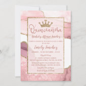 キンセアニラマーブルアゲートバラ金ゴールド写真スペインの 招待状 (正面)