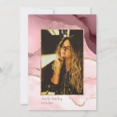 キンセアニラマーブルアゲートバラ金ゴールド写真スペインの 招待状 (裏面)