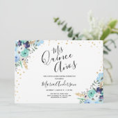 キンセアニラミクリンスアニョスブルーフローラ誕生日 招待状 (スタンド正面)