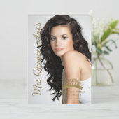 キンセアニラミニマル写真ファンシー書道台本 招待状 (スタンド正面)