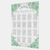 キンセアニラミントグリーンフローラルシルバーシーティングシート アクリルサイン (傾斜)