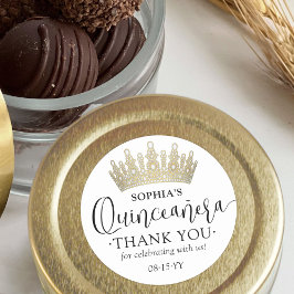 キンセアニラモダンThank You Script 金ゴールド Crown ラウンドシール